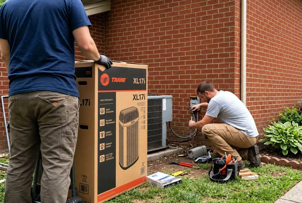 New air conditioning system installed by Hensley Heating and Air