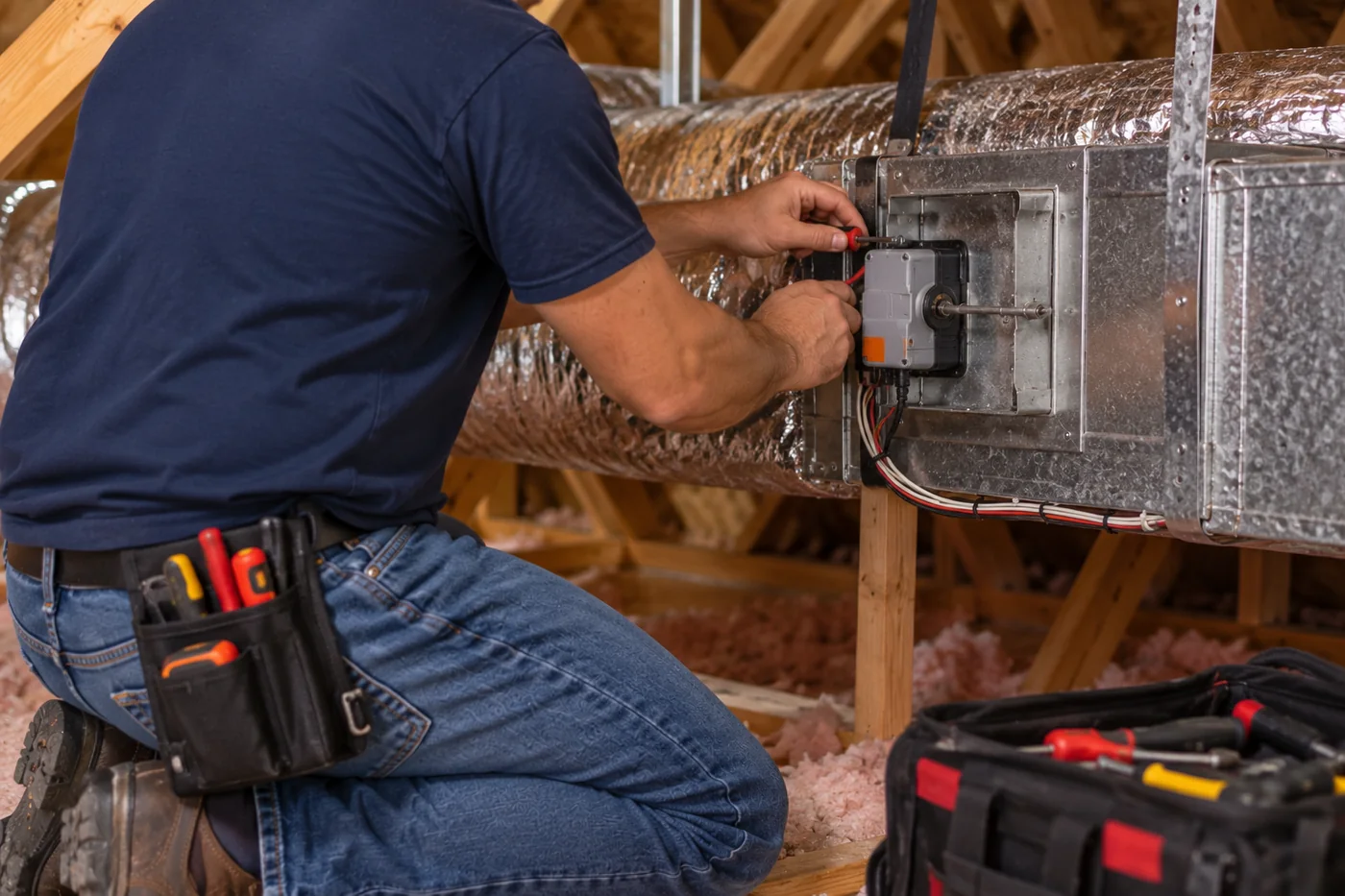 HVAC ductwork and airflow installation by Hensley Heating and Air